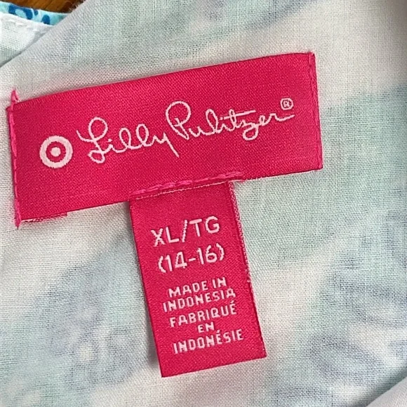 Lilly Pulitzer seashell print shift dress. Girls Size XL, 14-16.  Lined. - Picture 3 of 14